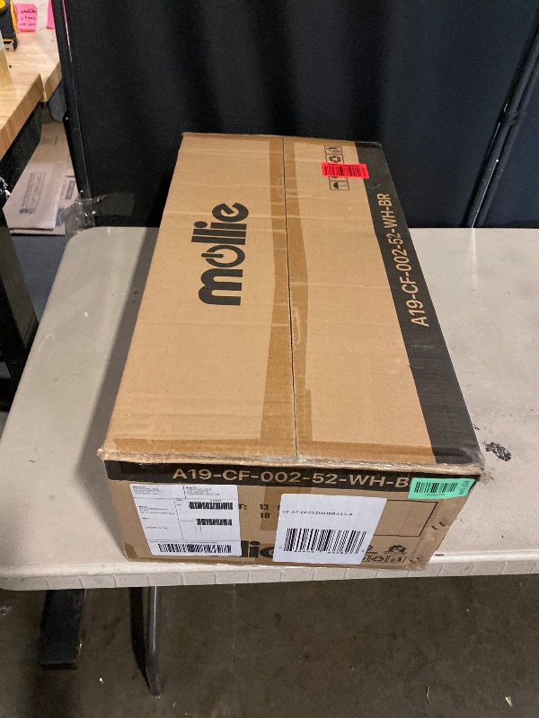 Photo 1 of Athena Collection Low Profile Ceiling Fan with Light, 52" Modern Flush Mount Ceiling Fan with Remote for 6-speed and Timing Control, Reversible DC Motor for Indoor Living Room Bedroom Garage, White