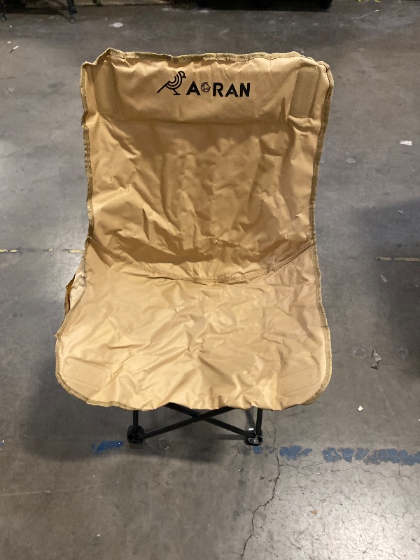 Photo 1 of Aoran Portable Folding Camping Chair with Raised Backrest & Double Comfort, Outdoor Moon Chair Lightweight Foldable for Camping, Beach, Fishing and Sports, 2 Pack