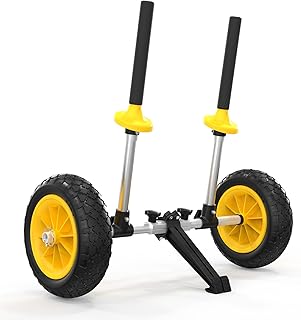 View 1 of Bonnlo Kayak Cart with 10in Kayak Wheels, 7.1"-17.1" Adjustable Width, Detachable Kayak Dolly with Adjustable Angle Kickstand, Strap Free Kayak Trolley for Sit on Top Kayaks