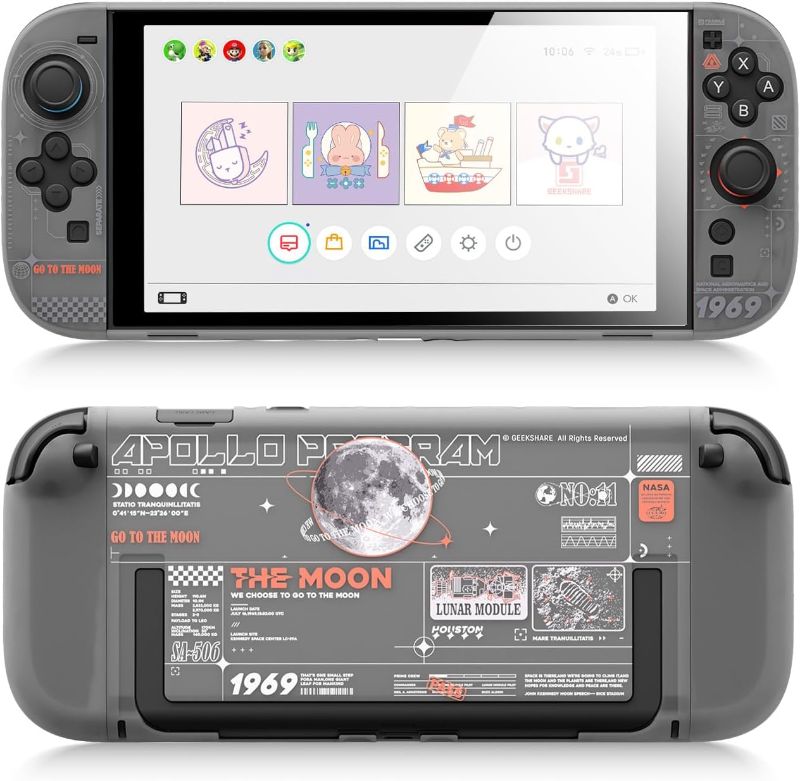 Photo 1 of GeekShare Hard Case Compatible with Nintendo Switch 2 (2025), Anti-Scratch Dockable Protective Cover for Switch 2 with Detachable Joysticks, The Moon
