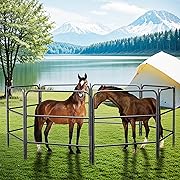 Photo 1 of Horse Corral Outdoor Fence Folding Fences,Livestock Fencing Perfect for Smaller Horses,Cows,Sheep,Llamas and Other Medium Sized Animals Used for Outdoor Lawn Camping Courtyard
