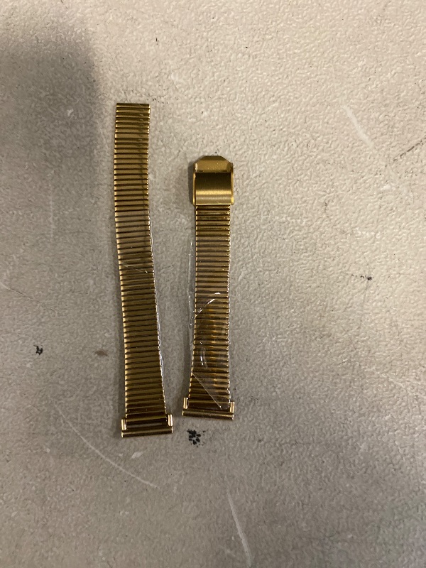 Photo 1 of Bandini Adjustable Length Stretch Watch Band, Stainless Steel, Straight End, Metal Expansion Strap - Silver, Gold and Silver/Gold Tone - 12mm, 13mm, 14mm, 18mm, 19mm, 20mm, 21mm, 22mm