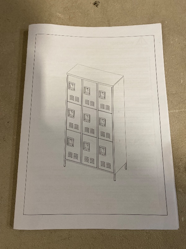 Photo 1 of Uline Three Tier Lockers - Assembled, 36 x 18 x 72", Black