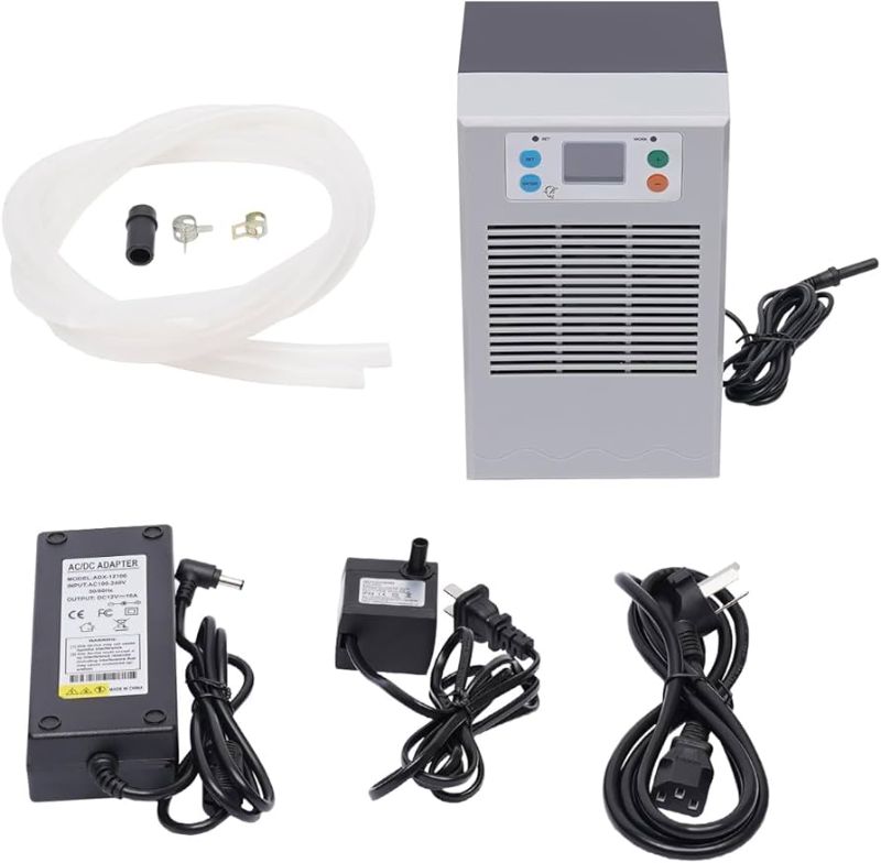 Photo 1 of 30L/7.93GAL Aquarium Water Chiller Fish Tank, Hydroponic Fish Water Tank Chiller with LED Display, Perfect for Home Shrimp Jellyfish Breeding Aquaculture
