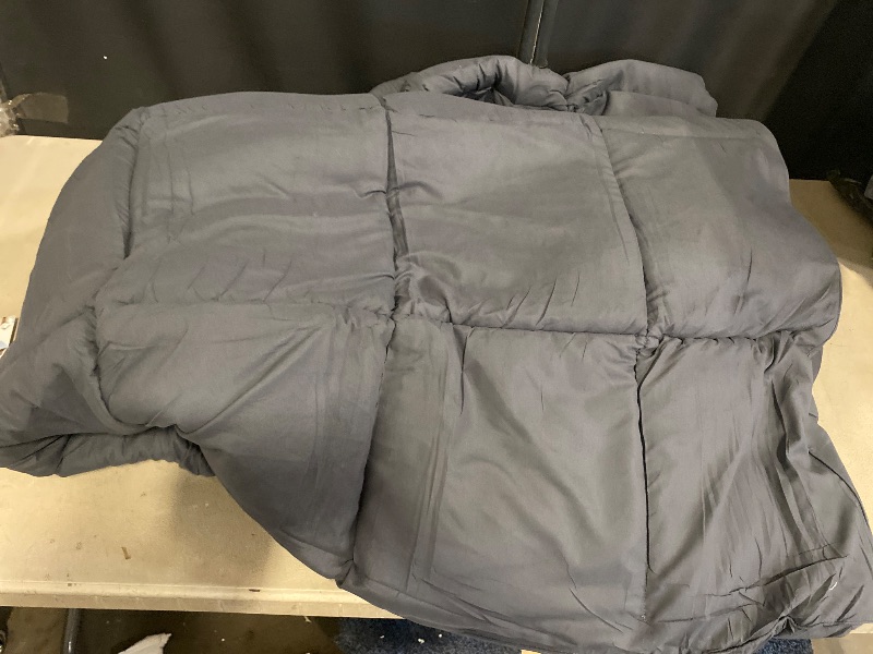 Photo 1 of All Season King Size Bed Comforter - Cooling Down Alternative Quilted Duvet Insert with Corner Tabs - Winter Warm - Machine Washable - Dark Grey
