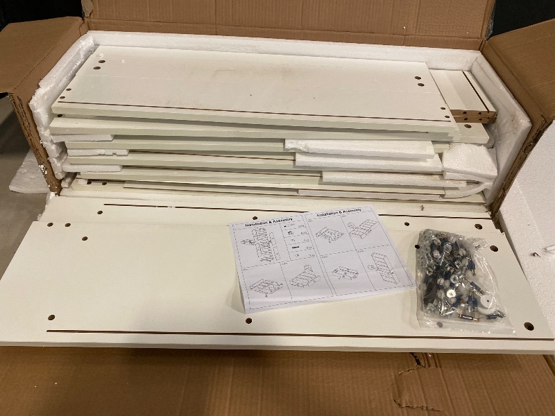 Photo 1 of Display Storage Cabinet w/ 6-Tier Shelf and 1 Drawer White