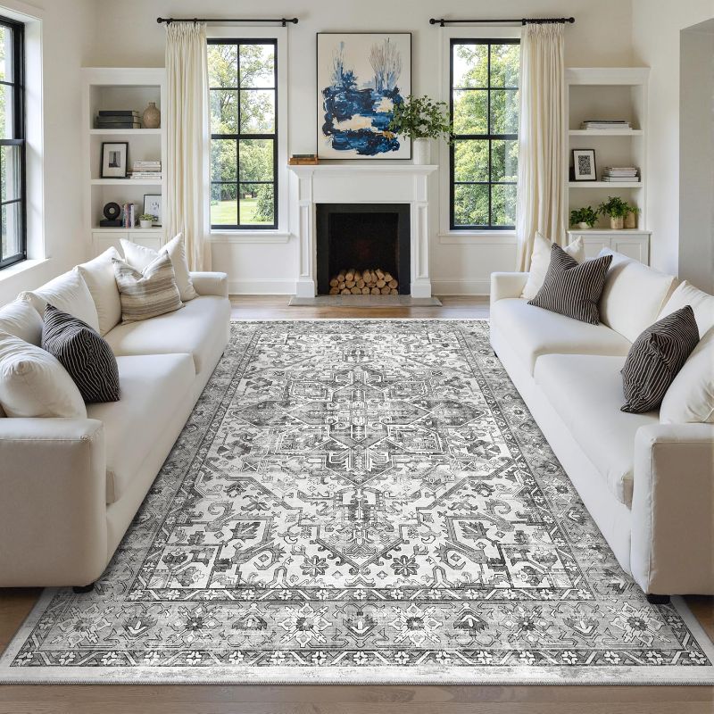 Photo 1 of 5x7 Area Rugs for Living Room,Non-Slip Backing Washable Rugs,Vintage Large Area Rug?Stain Resistant Home Decor Rug