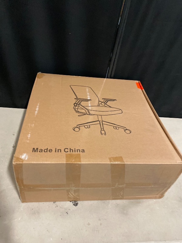 Photo 1 of Ergonomic Office Chair with Flip-up Armrests Executive Computer Chair for Home Office, Breathable Mesh & Comfy Lumbar Support Grey
