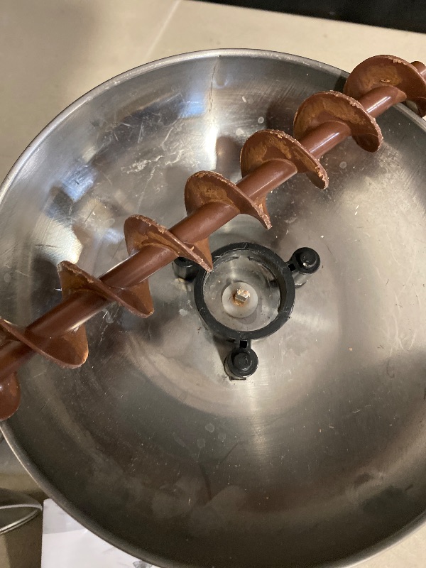 Photo 1 of Chocolate Fountain Machine – Electric Stainless Steel Fondue Fountain, 4-Tier, 4-Pound Capacity for Chocolate, Candy, Butter & Cheese, Heated Bowl & Dual Controls