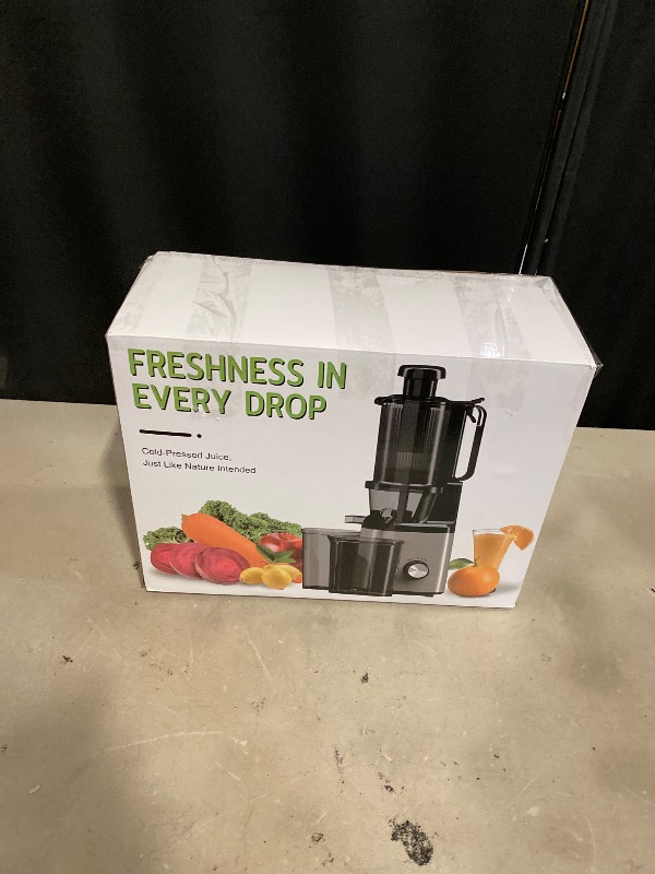 Photo 1 of Cold press juicer machines HYSapientia Electric masticating slow juicer for vegetable and fruit,Powerful Motor,Self Precut System,Easy to Clean,High Juice Yield,Juice & Fruit Purée Gelato Strainers