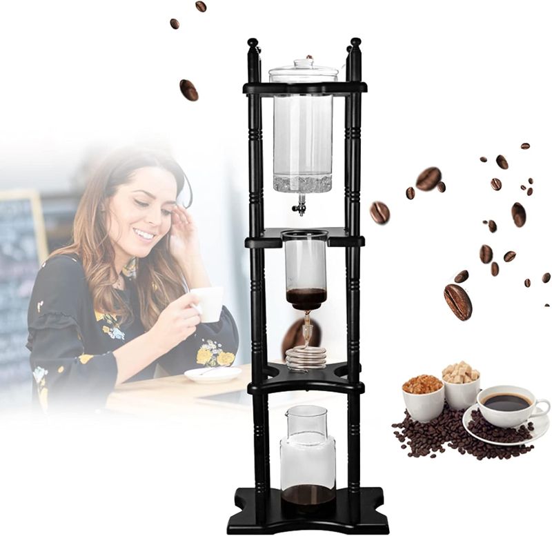 Photo 1 of Cold Brew Coffee Tower, 67.63 Oz Ice Cold Brew Dripper Adjustable Drip Cold Brew Coffee Maker about 25 Cups for Bars, Clubs, Parties 28 x 24.5 x 115 Cm/ 11.02 x 9.65 x 45.28 Inch