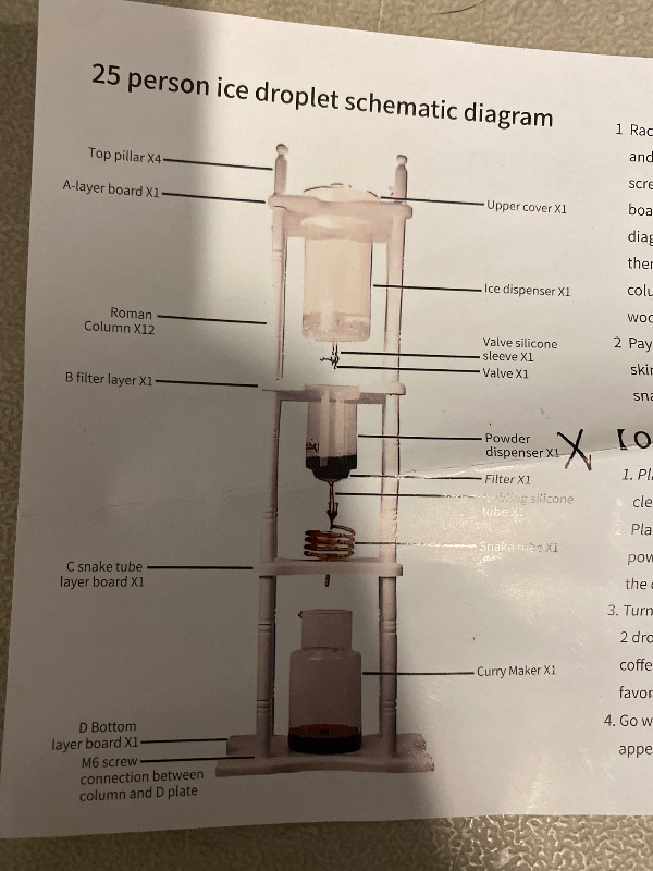 Photo 1 of Cold Brew Coffee Tower, 67.63 Oz Ice Cold Brew Dripper Adjustable Drip Cold Brew Coffee Maker about 25 Cups for Bars, Clubs, Parties 28 x 24.5 x 115 Cm/ 11.02 x 9.65 x 45.28 Inch