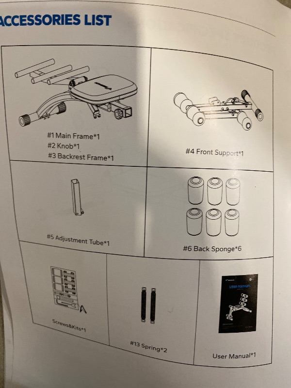 Photo 1 of Multi-Functionaffil Adjustable Ab Trainer Black/Red