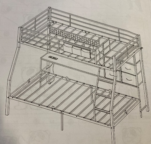 Photo 1 of Box 2/2 Loft Double Bunk Bed With Outlet and Drawers Black