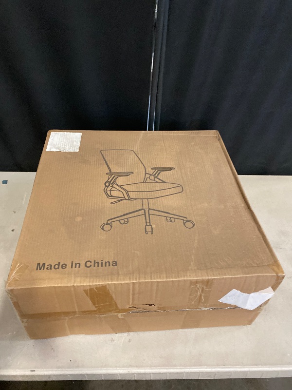 Photo 1 of Ergonomic Office Chair with Flip-up Armrests Executive Computer Chair for Home Office, Breathable Mesh & Comfy Lumbar Support Grey
