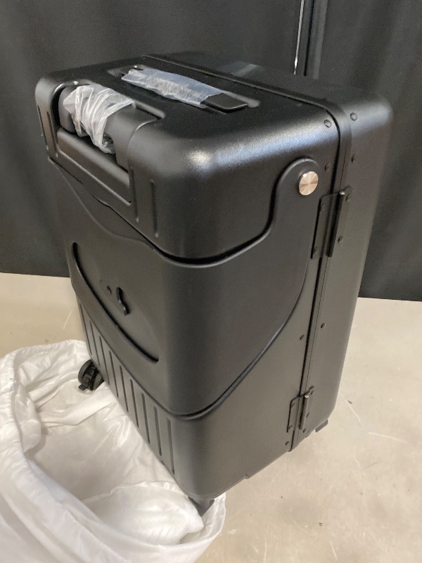 Photo 1 of 20 Inch Ride on Luggage with Seat for Kids Expandable Ride on Suitcase with Spinner Wheels and Locks for Travel
