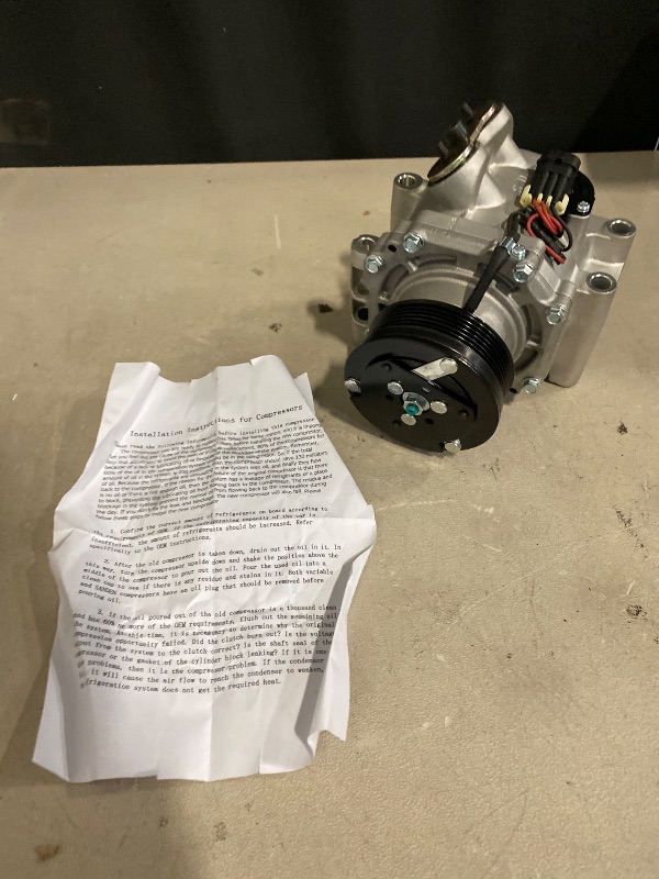 Photo 1 of AC Compressor with A/C Clutch for Buick Rainier/Chevrolet Trailblazer/GMC Envoy/Isuzu Ascender/Saab 2002-2009 4.2L, CO4910AC, 25825339, 25825341, 6511418, 77561, 254427