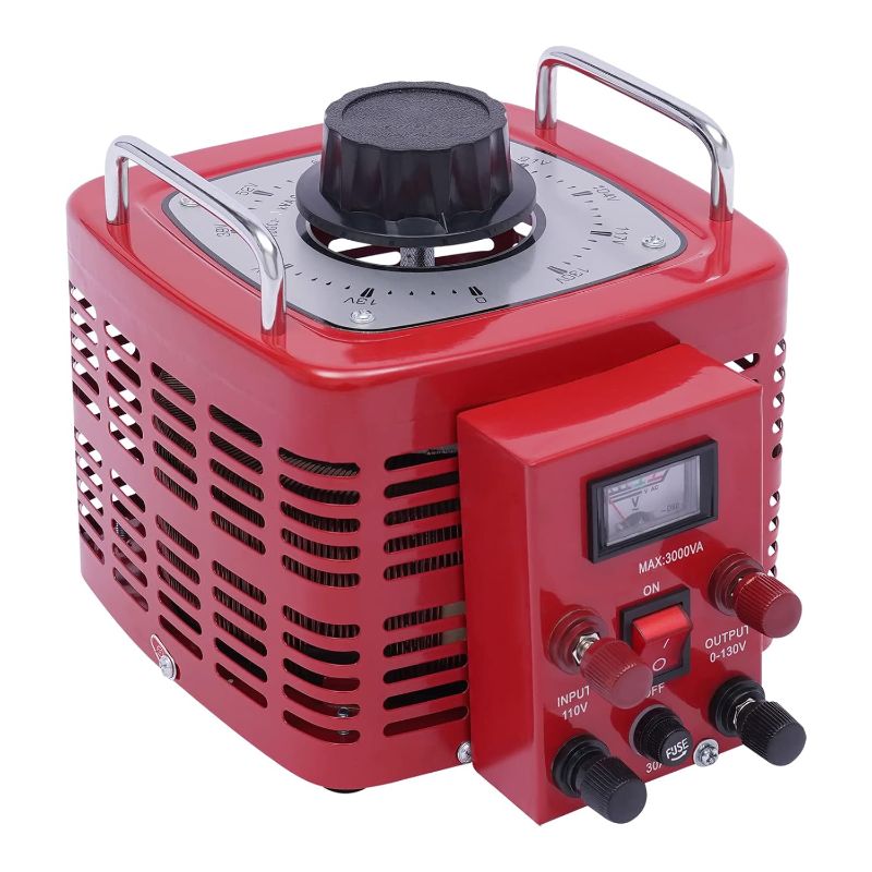 Photo 1 of 20Amp/30Amp Variable Transformer AC Voltage Regulator Metered, 110V 60Hz Varic 0-130V Volt Adjustable Output 2000VA/3000VA AC Voltage Regulator with US Plug (3000VA)