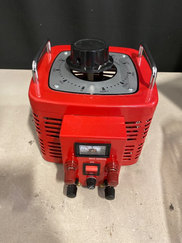 Photo 1 of 20Amp/30Amp Variable Transformer AC Voltage Regulator Metered, 110V 60Hz Varic 0-130V Volt Adjustable Output 2000VA/3000VA AC Voltage Regulator with US Plug (3000VA)