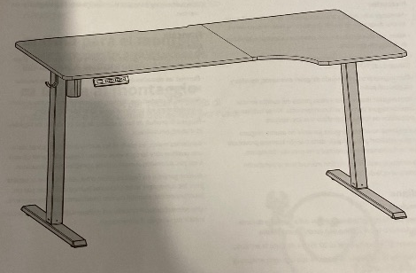 Photo 1 of Bekant hydraulic corner adjustable sit/stand desk Brown/Rustic