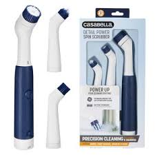 Photo 1 of Casabella Power Spin Detail Scrubber with 3 Brush Head Attachments (Large, Flat, & Angle)