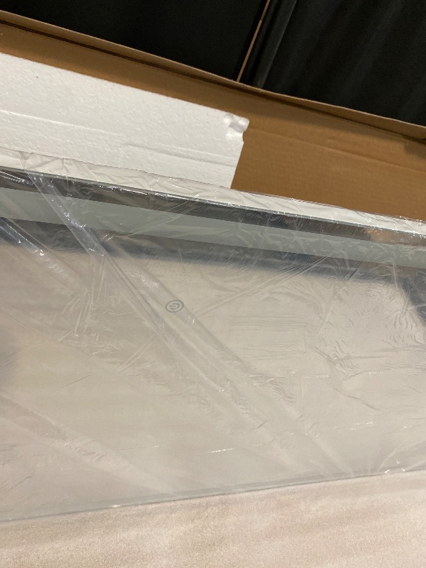 Photo 1 of 3 Color Lighting Full Body Mirror 60"x 16" Arched Floor Mirror with Lights Wall Mounted Free Standing Leaning for Home, White
