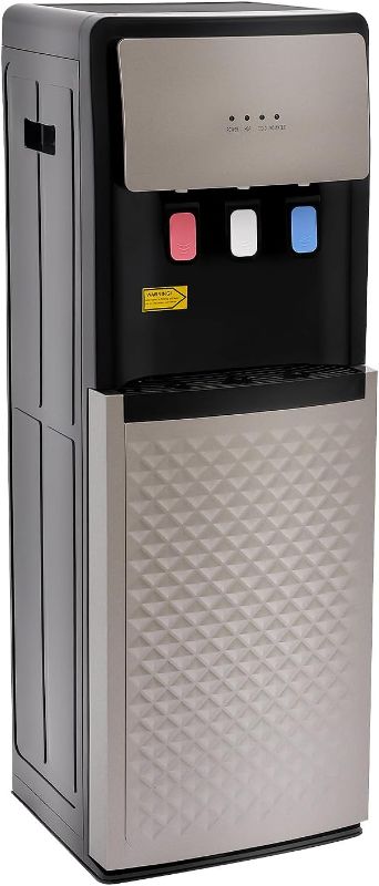Photo 1 of Bottom Loading Water Dispenser, 500W Floor Standing Water Cooler for 5 Gallon Bottle, 3 Temperature Settings Water Jug(Hot, Cold & Room Water) for Both Home, Office