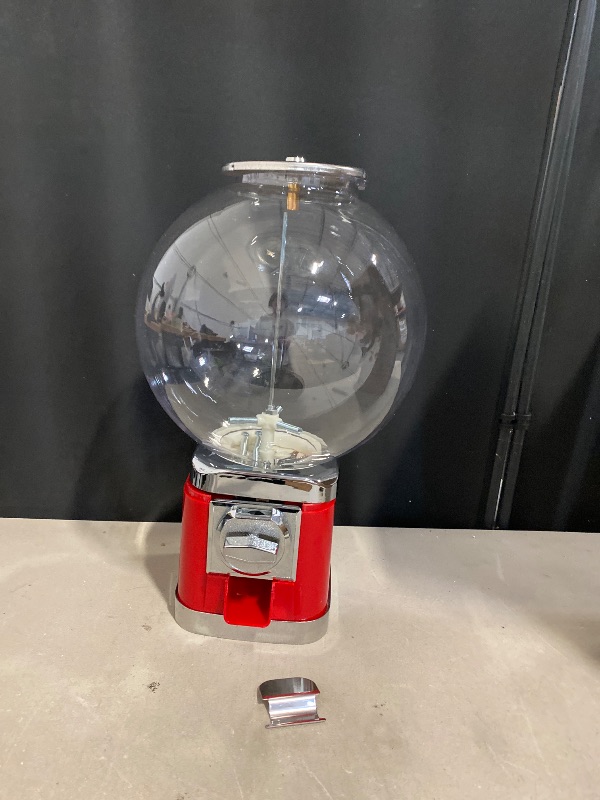 Photo 1 of Capsule Vending Machine Candy Machine Dispenser for Business Toy Vending Machine Dispenser Lockable Candy Gumball Dispenser Machine Prize Machine Twister Ball Dispenser Red