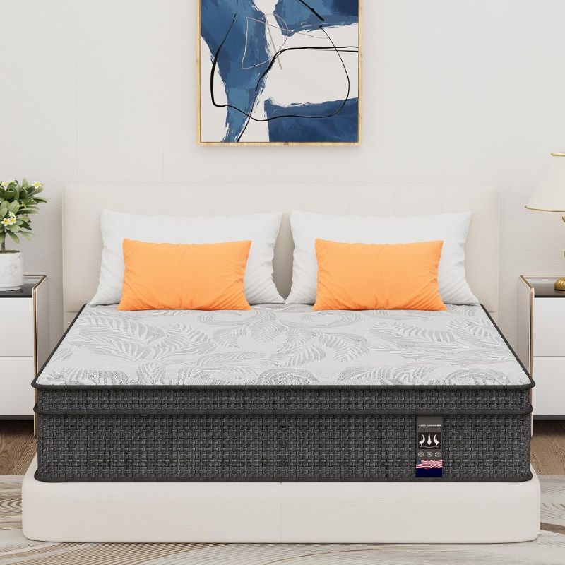 Photo 1 of King Size Mattress, 14 Inch Hybrid King Mattress