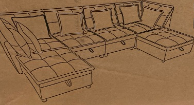 Photo 1 of Box B | 6 Piece Modular Sectional Sofa with Storage White