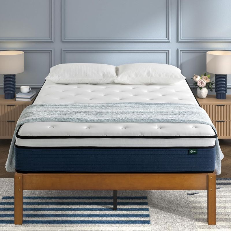 Photo 1 of Full - 10 Inch Comfort Support Hybrid Mattress Full, Fiberglass Free, Medium Plush, Motion Isolation, Certified Safe Foams & Fabric, Mattress in A Box