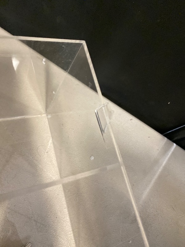 Photo 1 of Clear Acrylic Display Case,4 Layer Transparent Countertop Showcase,Protection Showcase with Lock for Toy Collectibles Office Retail Store Safe Storage Sunglasses Toys