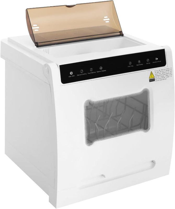Photo 1 of Portable Countertop Dishwasher, 1100W Mini Dishwasher, 360° Spraying Cleaning, 110V Table Top Dishwashers for Homes, Apartments, Dormitories,Campers, Rvs, Boats