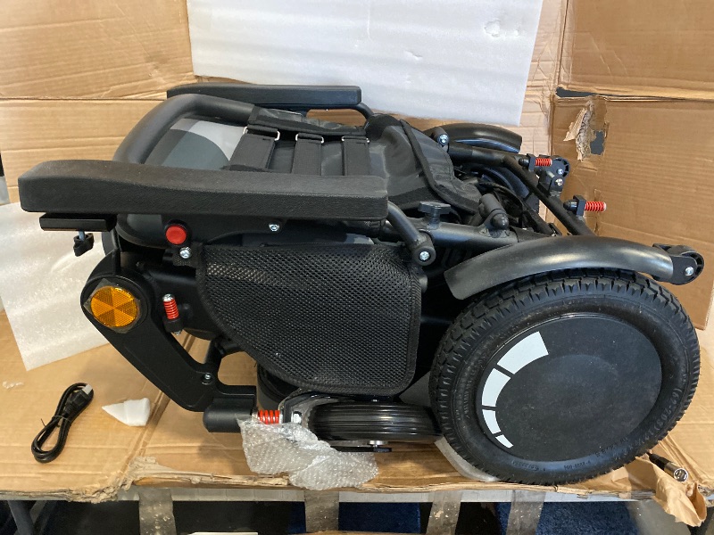 Photo 1 of 30 Mile Range Foldable Electric Wheelchairs for Adults & Seniors, Silver
