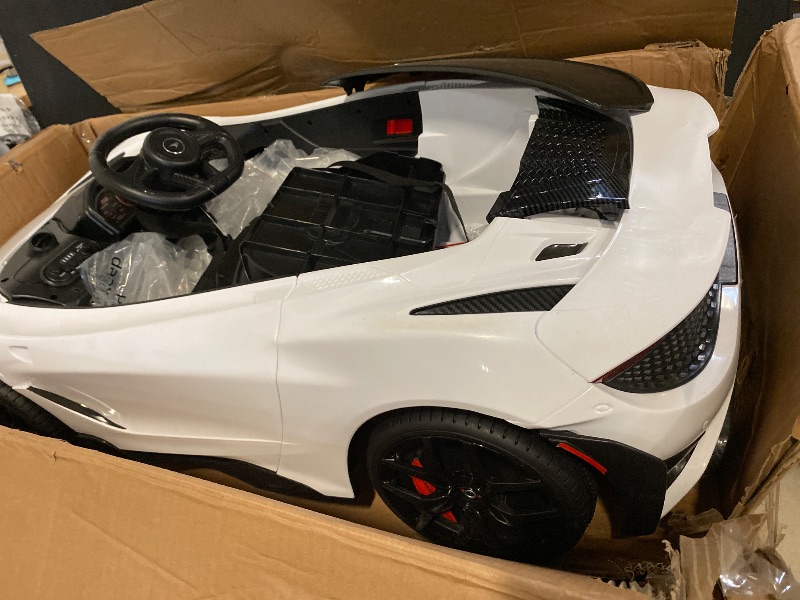 Photo 1 of McLaren 765LT 12V Kids Ride-On Car with R/C Parental Remote (White) *Part List 8th image*