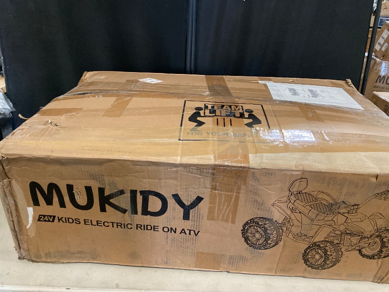 Photo 1 of 24V Ride On Car for Kids 2 Seater, ANRLI 4X4 Kids ATV 4 Wheeler w/800W Motor, Battery Powered Electric Vehicle Quad w/Leather Cushion, Kneepads, Pull Bow, Spring Suspension, Bluetooth *Stock image different color*