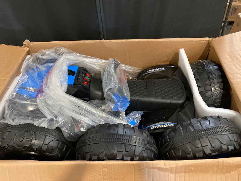Photo 1 of 24V Ride On Car for Kids 2 Seater, ANRLI 4X4 Kids ATV 4 Wheeler w/800W Motor, Battery Powered Electric Vehicle Quad w/Leather Cushion, Kneepads, Pull Bow, Spring Suspension, Bluetooth *Stock image different color*