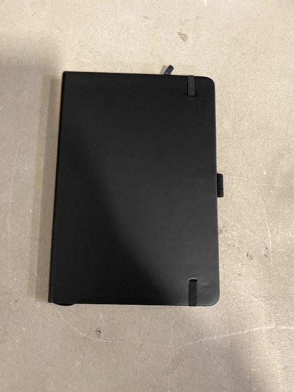 Photo 1 of Leather Notebook 200 Pages Notebook A5 Lined Diary, Lined Notebook Small with 80 g/m² Inkproof Paper for School, Office, Notes/Planning/Study/Travel/Drawings, 21.5 x 14.5 cm (black)