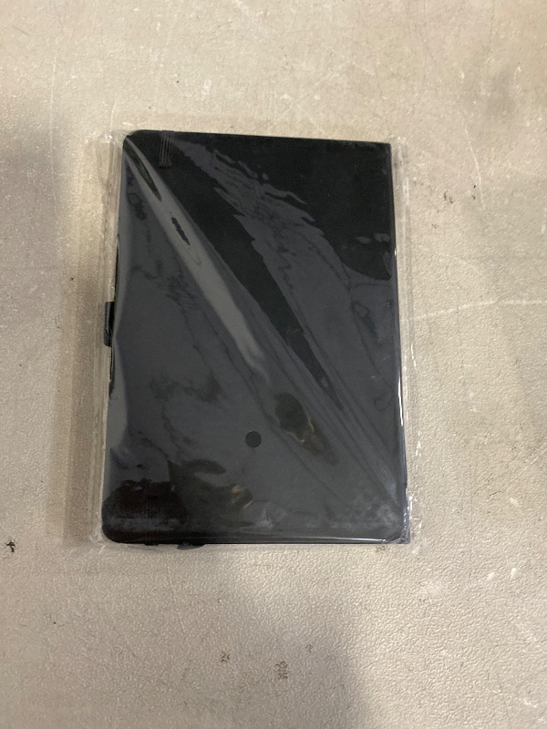 Photo 1 of Leather Notebook 200 Pages Notebook A5 Lined Diary, Lined Notebook Small with 80 g/m² Inkproof Paper for School, Office, Notes/Planning/Study/Travel/Drawings, 21.5 x 14.5 cm (black)