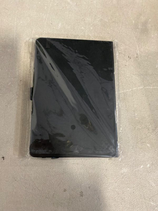 Photo 1 of Leather Notebook 200 Pages Notebook A5 Lined Diary, Lined Notebook Small with 80 g/m² Inkproof Paper for School, Office, Notes/Planning/Study/Travel/Drawings, 21.5 x 14.5 cm (black)