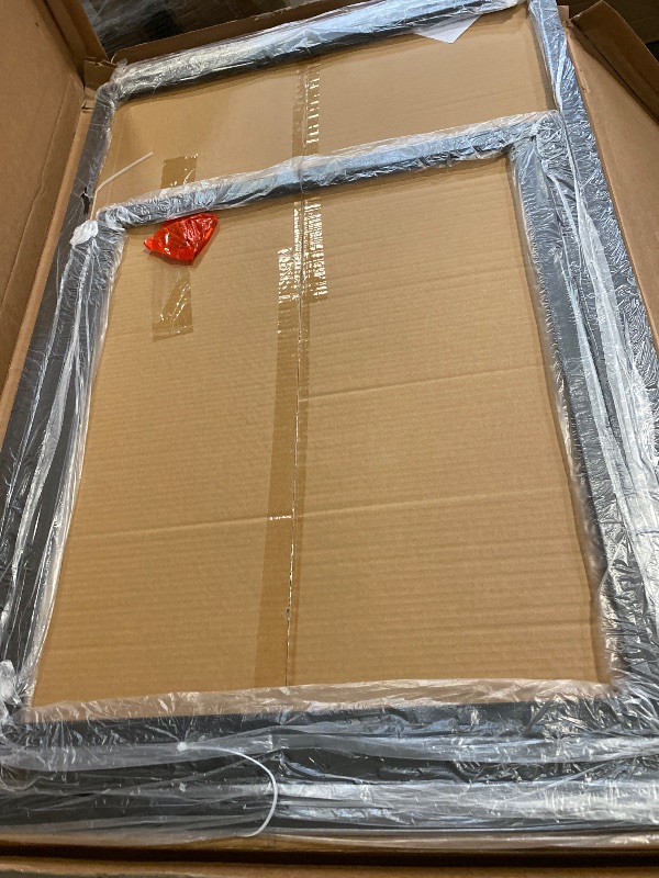 Photo 1 of Box 2/2 Glass Dining Table Set for 4, Dining Room Sets with 4 Back Support Chairs for Dinner, Black *Only table included*
