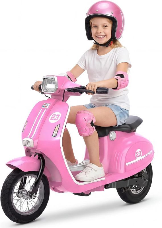 Photo 1 of Kids Motorcycle, 2 Wheel Electric Motorcycle for Girls Ages 8-12, 24V Ride on Toys with Music, Story, Headlight, 3 Speed Options, Up to 60min Ride Time, for Riders up to 143 lbs, Easy Assemble, Pink