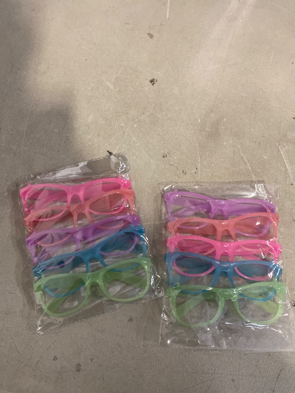 Photo 1 of Glasses Frames Set - 10 Pcs Assorted Bright Color Eyeglass Frames Adults(No Lenses)