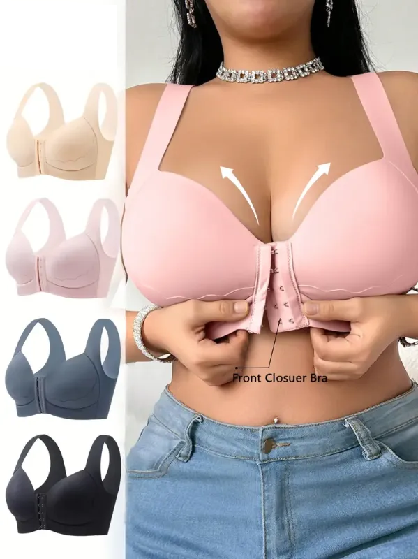 Photo 1 of L 5 Pcs Front Closure Seamless Wireless Comfort Bra