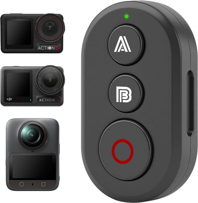 Photo 1 of Bluetooth Remote Controller for DJI Osmo 360/Action 6/5 Pro/4,Wireless Remote Controller with Wrist Strap,114FT Range Action Camera Accessories