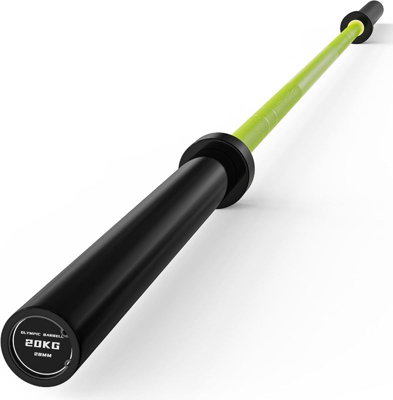 Photo 1 of 7FT Olympic Barbell 45 lb Barbell 2 INCH 1000lbs/1500lbs Capacity Olympic Bar with Moderate Knurling For Squats Curls Deadlifts