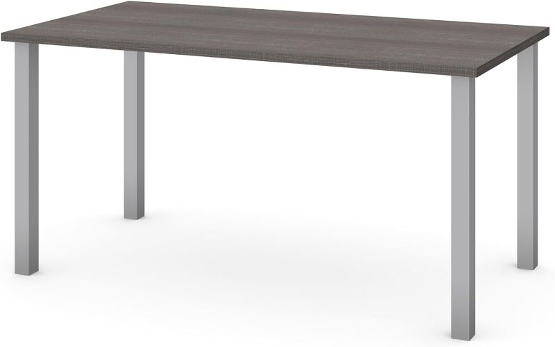 Photo 1 of Universel Table Desk with Square Metal Legs, 60" x 30", Walnut Shellfish