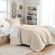 Photo 1 of Regency Heights Twin/Twin-XL Comforter Sets, Reversible 2 Piece Extra Soft Dorm Bedding Set, Chambray Print Neutral Comforter Bed Set with Pillow Shams
