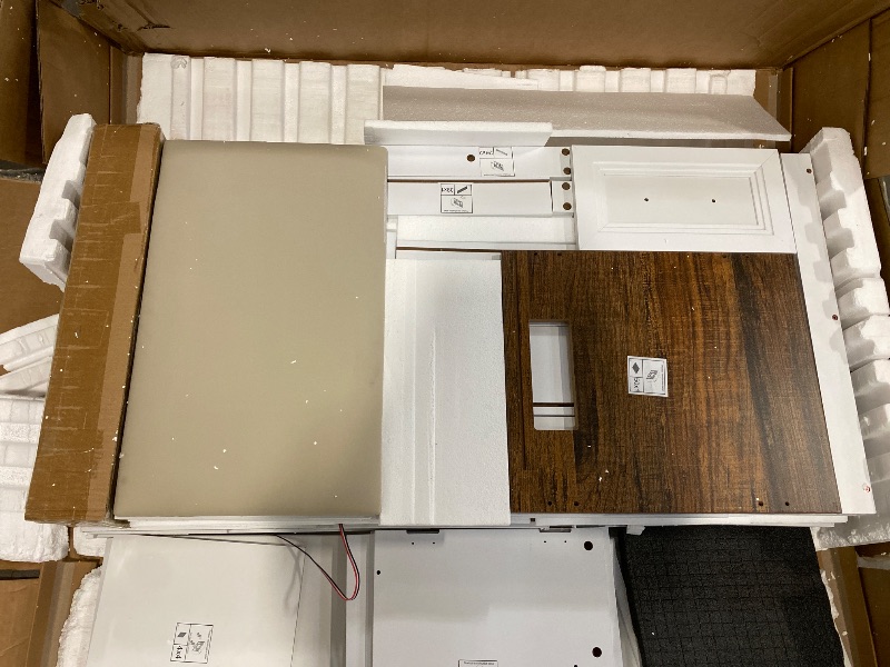 Photo 1 of 9 Drawer Cabinet Set with Power Outlet White