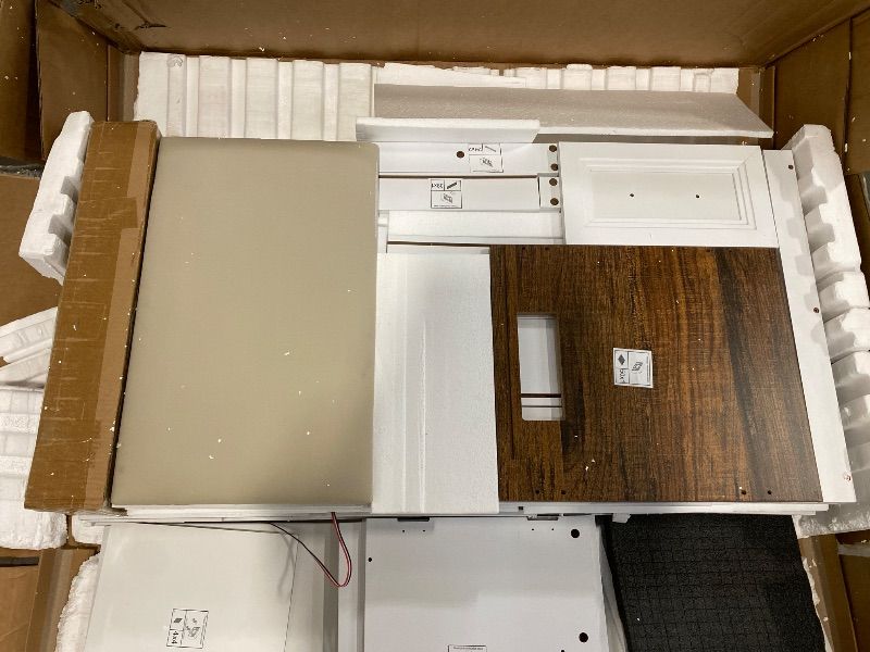 Photo 1 of 9 Drawer Cabinet Set with Power Outlet White